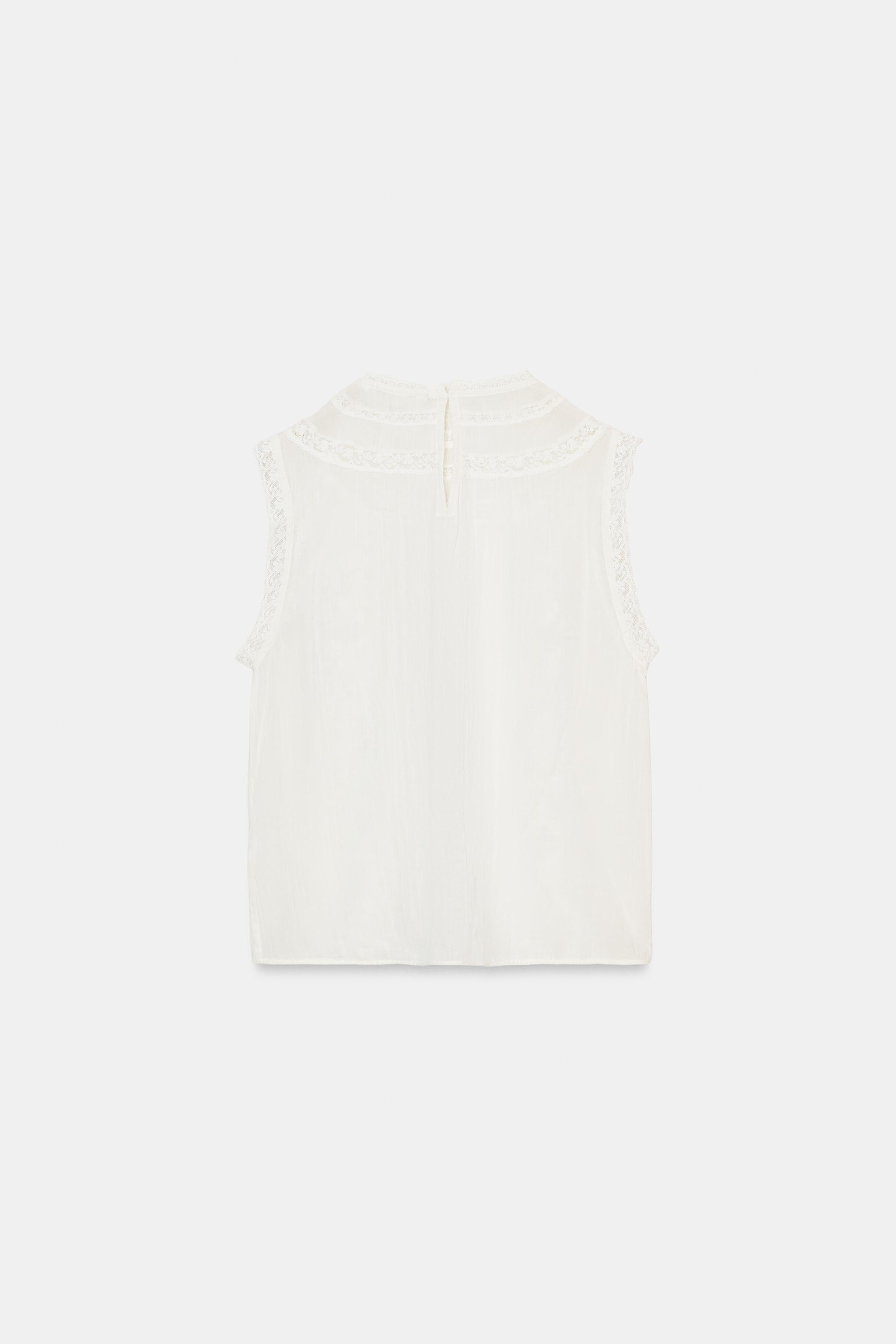 ZW COLLECTION EMBROIDERED SLEEVELESS TOP